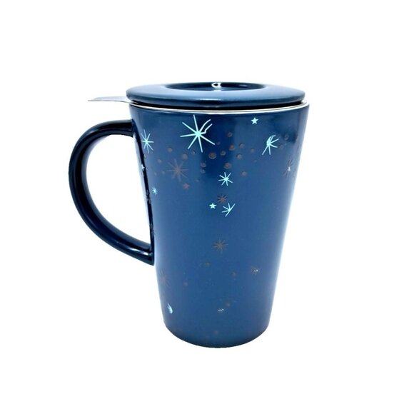 Davids Tea Perfect Mug Lid Infuser Starry Sky Color Changing Retired READ 12 oz - Picture 3 of 10